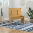 thumbnail image 4 of Linon Kasey High Back Dining Bench with Storage, 27" Wide, Honey, 4 of 22
