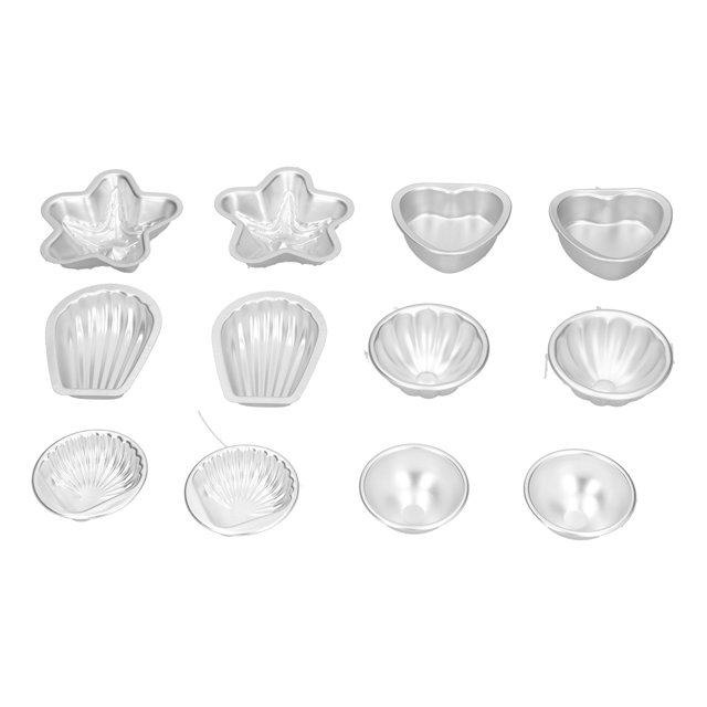 Molde para hornear pasteles de aleación de aluminio profesional, juego de moldes de bolas de sal de baño DIY portátiles para el hogar