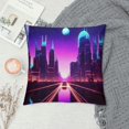 thumbnail image 2 of PRATYUS Neon Lights Retrofuturism Pillow Cases with Zipper Home Decor for Living Room Bedroom Cushion Outdoor Square 1PC 22x22in, 2 of 5