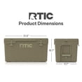 thumbnail image 4 of RTIC Ultra-Tough 65 Qt Hard-Sided Ice Chest Cooler, Fits 84 Cans, Olive, 4 of 8