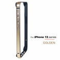 thumbnail image 2 of Dteck for iPhone 15 Pro Metal Bumper Case, Shockproof Metal Frame Armor with Soft Inner Bumper Frame Slim No Back Excellent Heat Dissipation Wireless Charging Raised Edge Protection,Gold, 2 of 8