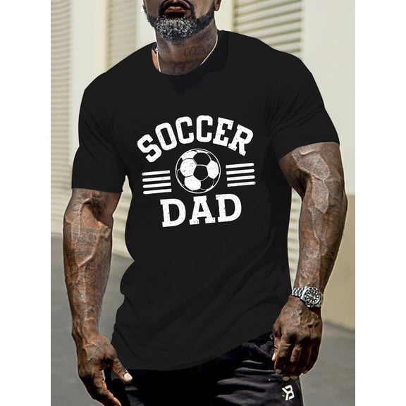Retro Soccer Dad Men's Graphic T-Shirt - Funny Athletic Father's Day Gift Tee - Vintage Sports Apparel for Men