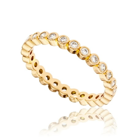 UPC 847267040406 product image for Gorjana Candice Shimmer Gold Ring With Clear CZ Size 6 | upcitemdb.com