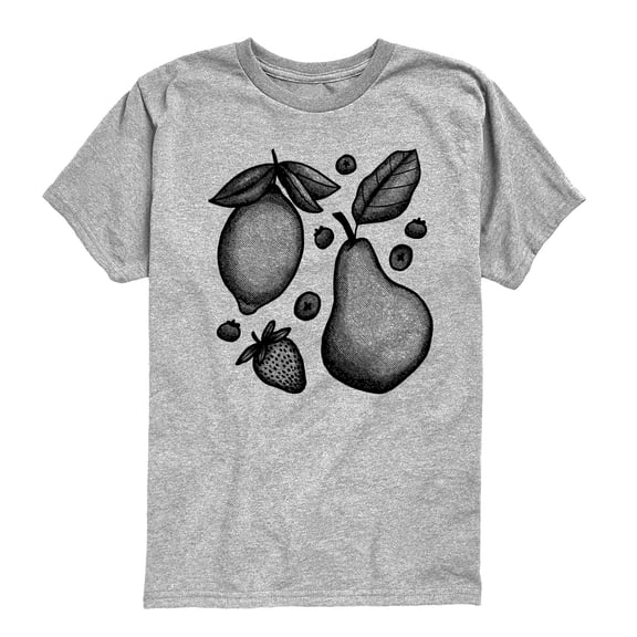 Instant Message - Fruit Images Short Sleeve Graphic T-Shirt