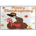 thumbnail image 4 of SKYSONIC 36x24in Funny Bird Turkey Area Rug, Happy Thanksgiving Non-Slip Floor Carpet for Indoor Living Dining Room Bedroom, 4 of 7