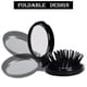 thumbnail image 4 of Cepillo de pelo plegable de primera elección con espejo, mini peine de masaje compacto redondo para bolso/bolsillo, tamaño de viaje para niñas y mujeres (negro), 4 of 5