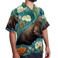 thumbnail image 2 of Platypus Men's Poplin Casual Printed Button Down Short Sleeve Summer Beach Shirts Unisex, 2 of 6