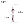 thumbnail image 2 of 10pcs Icicle Crystal Chandelier Drop Beads, for Chandeliers, Curtain, Wedding Decorationpink, 2 of 5