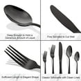thumbnail image 2 of Cibeat Black Silverware Set, 20 Pcs Flatware Set, Stainless Steel Kitchen Restaurant Tableware Cutlery Set, Service for 4, Include Knife/Fork/Spoon, 2 of 6