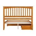 thumbnail image 5 of AFI Mission Queen Wood Platform Bed with Footboard and Storage Drawers, Light Toffee, 5 of 6