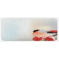 thumbnail image 1 of Rowan Kitchen Mat, Christmas Themed Corner Composition with Bird Sitting on Wild Berry Branch, Plush Decorative Kitchen Mat with Non Slip Backing, 47" X 19", Salmon Red Brown, by Ambesonne, 1 of 1