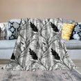 thumbnail image 2 of Fenyluxe Fine Foliage Lace Print Throw Blanket, Flannel with Excellent Hand Feel for All Seasons, Lightweight and Anti-Wrinkle 40x50in, 2 of 6