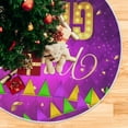 thumbnail image 5 of SKYSONIC Mardi Gras Christmas Tree Skirt Tree Skirt for Holiday Party Home Christmas Day Ornaments 36", 5 of 6