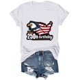 thumbnail image 6 of TOWED22 250th Anniversary USA T Shirt 250 Years American Flag 4th of July Freedom Shirts for Women(White,S), 6 of 8