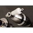 thumbnail image 4 of Kingston Brass KS7126PL 8-Inch Center Wall Mount Bathroom Faucet, Polished Nickel, 4 of 5