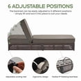 thumbnail image 3 of Giantfurnni Patio Wicker Chaise Lounges Set of 4, Outdoor Cushioned Reclining Lounger Chairs with Adjustable Backrest for Poolside Porch Deck, Gray, 3 of 9