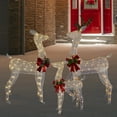 thumbnail image 3 of Northlight LED Lighted Reindeer Family Outdoor Christmas Decorations - Warm White - Set of 3, 3 of 8
