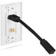 Fosmon [2 PACK] Plaque Murale W / 4 Pouces Plaqué Or Haute Vitesse HDMI 2.0 Câble et Prise de Connecteur F W / Ethernet Intégré - Blanc – image 2 sur 6