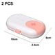 thumbnail image 2 of Pastillero rosa de 2 piezas, organizador de compartimentos, pastillero de viaje, pastillero diario, 2 of 5