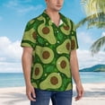 thumbnail image 5 of Daiia Big Colorful Avocados Hawaiian Shirt for Men Gentle Cotton Regular Short Sleeve Casual-XX-Large, 5 of 9