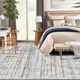 thumbnail image 6 of Garvee 10'x13' Modern Abstract Area Rug, Machine Washable Striped Accent Carpet Non-Slip Low Plie Soft Indoor Rug for Living Room, Bedroom, Dining Room, Blue Gray, 6 of 8