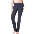 thumbnail image 6 of Fishers Finery Women's Straight Leg Yoga Pant with Pockets; Cotton & Modal Blend (Navy, S Petite), 6 of 6