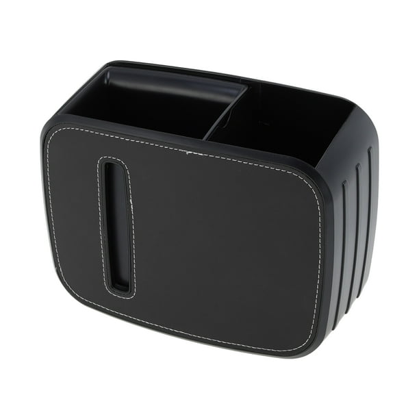 Bote de basura para coche Unique Bargains, duradero, para el respaldo del asiento delantero, de cuero sintético, negro, 1 juego