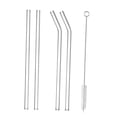thumbnail image 1 of simhoa 4 Pcs Pailles à Boire en Verre Transparent Pailles en Verre pour Filles Cadeau Maison Café A, 1 of 8