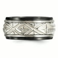 thumbnail image 4 of Edward Mirell Black Ti & Sterling Silver Inlay Polished Fancy Design Ring, 4 of 7
