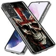 thumbnail image 2 of MUNDAZE Samsung Galaxy S9 Plus Shockproof Clear Hybrid Protective Phone Case British UK Flag Skull Cover, 2 of 5