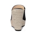 thumbnail image 2 of BLISSFUL STEP Open Toe Espadrille Wedge Heel Platform Slide Sandal for Women Black 7, 2 of 7