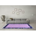 thumbnail image 3 of Ahgly Company Indoor Rectangle Abstract Blue Modern Area Rugs, 7' x 10', 3 of 4
