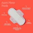 thumbnail image 2 of Almohadillas menstruales Aunt Flow de algodón orgánico regulares, 36 unidades, 2 of 5