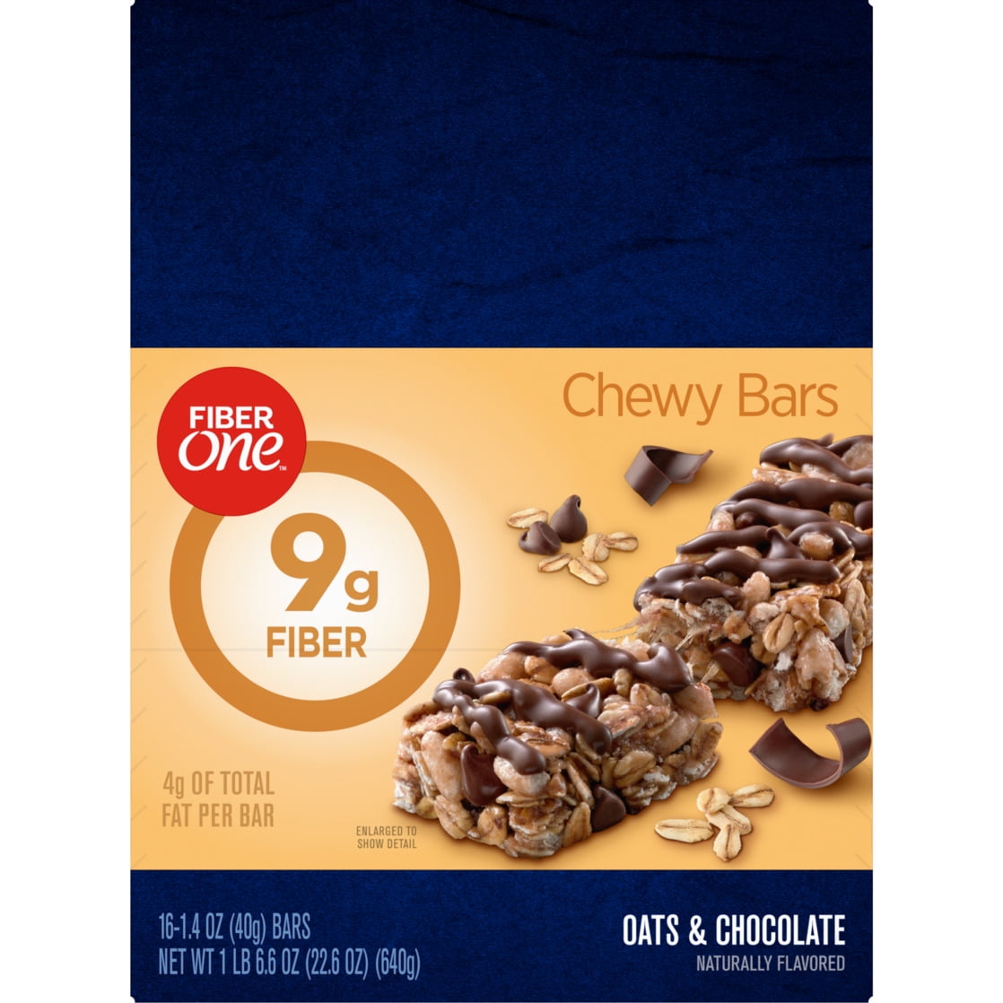 Fiber One Oats & Chocolate Chewy Bars, 16 Count