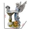 Cheapark Colorful Garden Ornament Outdoor Solar Powered Feeding Device Statue For Garden Patio Yard Lawn And Outdoor Landscape Decor