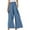 Blue, variant on QLEICOM Women's Stretchy Wide Leg Pants Summer High Waisted Cotton Linen Palazzo Pants Wide Leg Long Lounge Pant Trousers with Pocket Blue S, US Size 4
