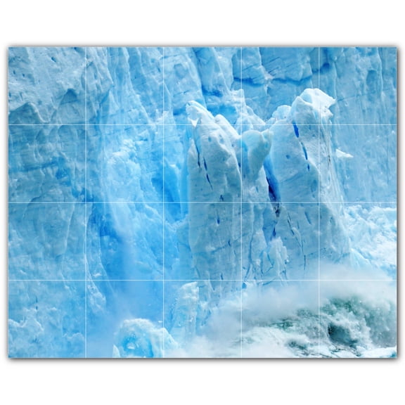 Picture-Tiles.com: Glacier Ceramic Tile Wall Mural WAL500723-54M. 30"W x 24"H using (20) 6" x 6" Ceramic Tiles-Satin Finish