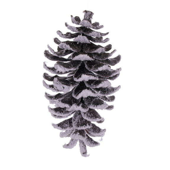 Vickerman 8" Snowy Glitter Pinecone Ornament, 2 per bag.