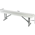 thumbnail image 4 of Folding Bench 5 feet White Lightweight Portable Indoor Outdoor Carry Handle by Ontario Furniture, 4-Pack, 4 of 6
