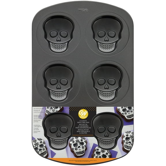 Mini Cake Pan-Skull, 6 Cavity