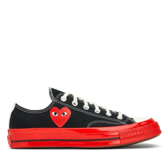 CONVERSE X comme des GARCONS PLAY Semelle Rouge à Tige Basse - Noir Chaussures de Course Unisexes