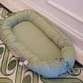 thumbnail image 4 of CooCooBaby - Tumbona infantil para bebés y niños, esencial para recién nacidos de 0 a 12 meses, 100% algodón transpirable, para dormir en la cama (verde primavera), 4 of 5
