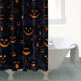 thumbnail image 4 of Dark Blue Halloween Pumpkin Faces Shower Curtain 72"x84" ,Bathroom Decorative Shower Curtains Set with 12 Hooks,Modern Waterproof Washable Shower Curtain, 4 of 6