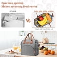 thumbnail image 2 of LOKASS Bolsa de almuerzo para mujer con aislamiento, bolsa de almuerzo de gran apertura, soporte grande para bebidas, organizador de aperitivos térmicos de nailon duradero para hombres, adultos, traba, 2 of 5