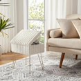thumbnail image 1 of Una pieza de almacén de lujo de color Blanco con un diseño inspirado en Instagram, perfecto para una mesa de maquillaje de alta gama. Cuenta con patas de metal plegables y una superficie de pelusa, 1 of 17