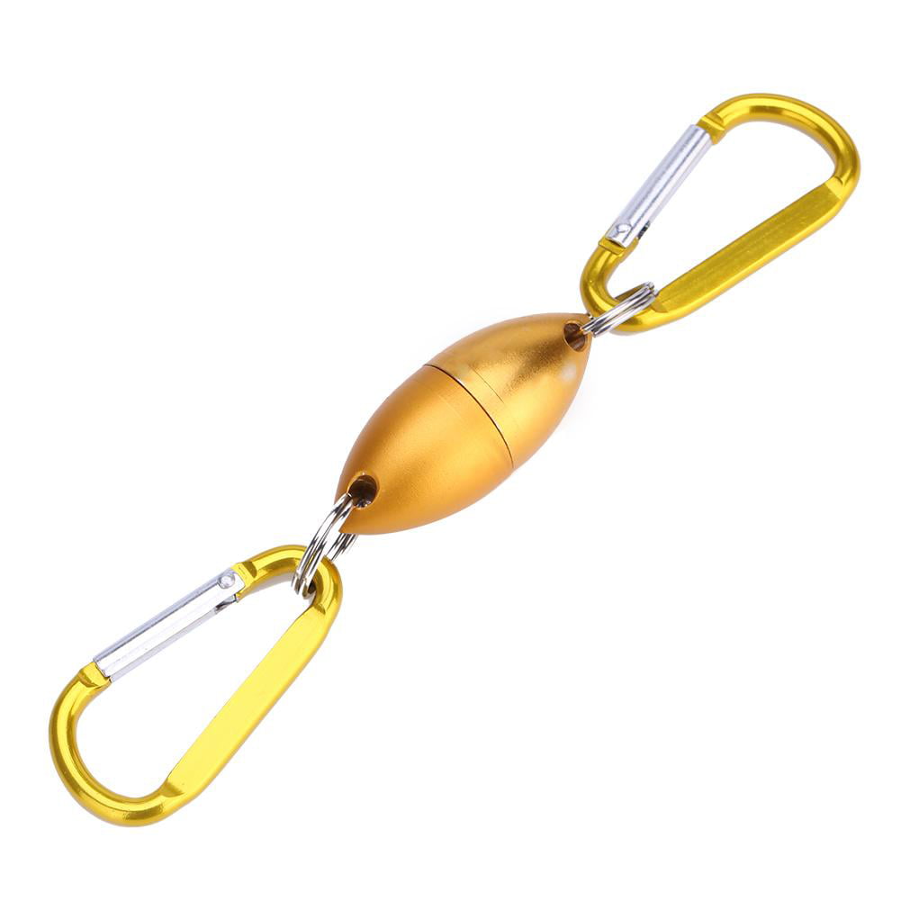 Magnetic Net Release 2 Colors Fly Fishing Release Magnetic Net Release Holder with Aluminium Alloy Hanging Buckle