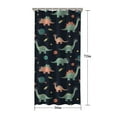 thumbnail image 5 of Dark Blue Dinosaurs Space Pattern Shower Curtain 36"x72" ,Bathroom Decorative Shower Curtains Set with 12 Hooks,Modern Waterproof Washable Shower Curtain, 5 of 6