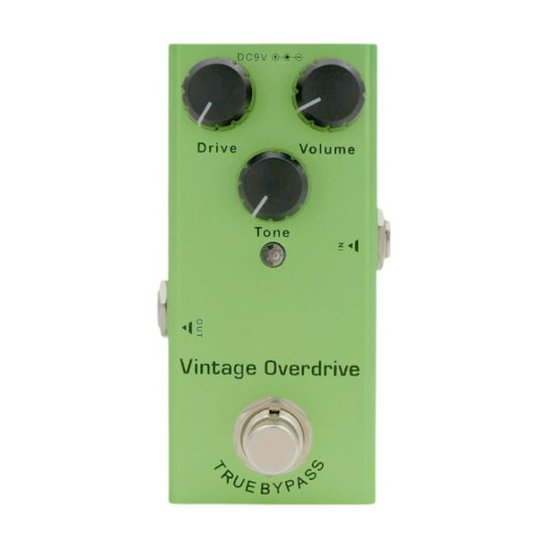 Pedal de efectos para guitarra eléctrica, portátil, mini, accesorio para instrumentos musicales, Bypass para escenario, estudio y espectáculo. Overdrive vintage