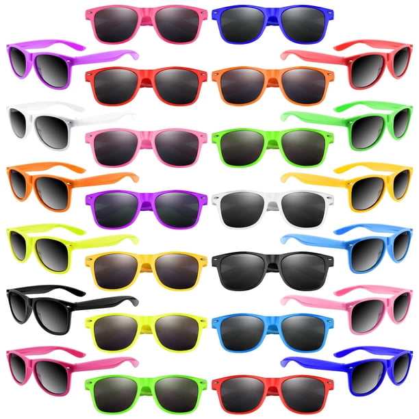 Gafas de sol de fiesta Morcheiong, 12 unidades, colores neón, unisex, para niños