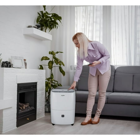 Whirlpool - 50 Pint Dehumidifier - White